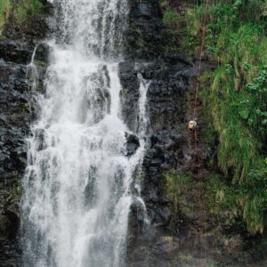 Waterfall Rappelling at Kulaniapia Falls