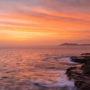 Small group enjoying sunset whale watching tour