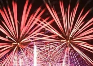 Evening fireworks cruise along the island coastline