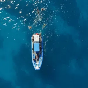 Private boat charter preparing for snorkeling adventure