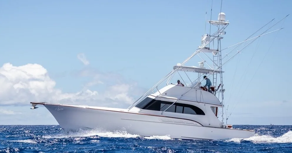 Luxury fishing charter aboard 47ft vessel with air conditioning