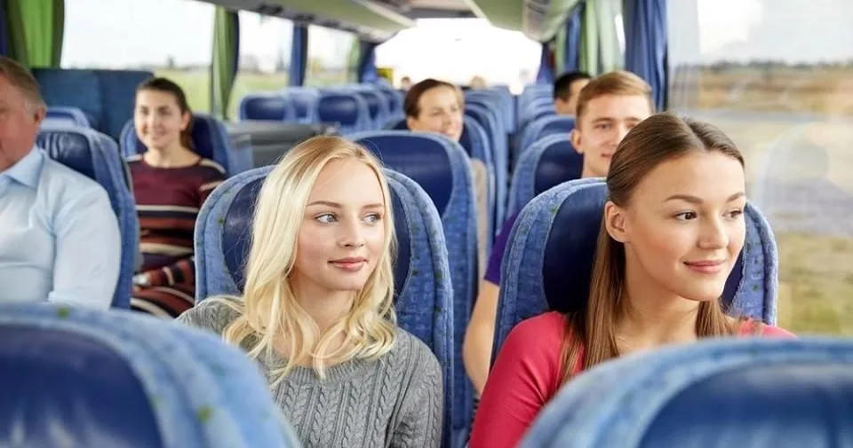 Private motor coach parked ready for group transport