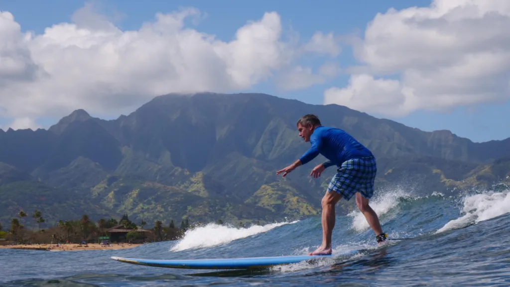 Private surf lesson for three to five participants together