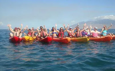 Group kayaking adventure near Haleakala Maui