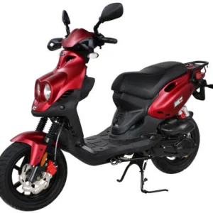 Two people riding Tiki Scooters along Maui coastline