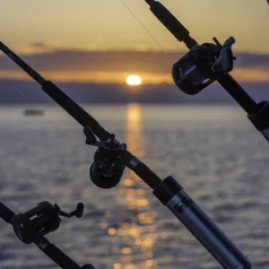 Fishing boat preparing for half day charter in Hawaii waters