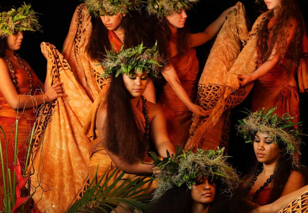 Traditional Hawaiian luau feast with cultural performances