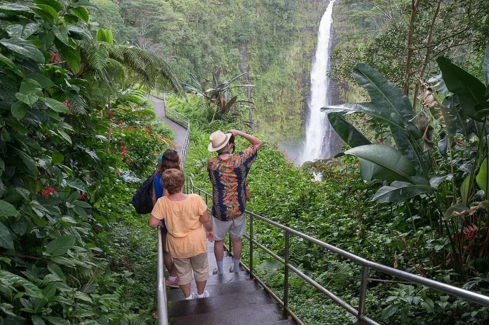 Adventure exploring waterfalls across Big Island terrain