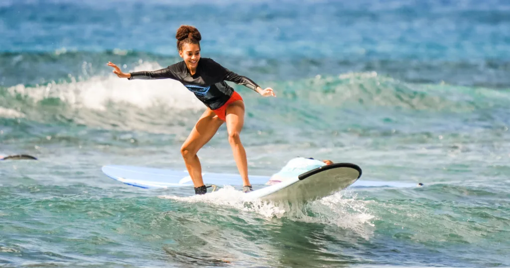Group surf lessons suitable for beginners in Hawaii