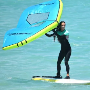 Private wingsurfing lesson on Maui with ocean backdrop