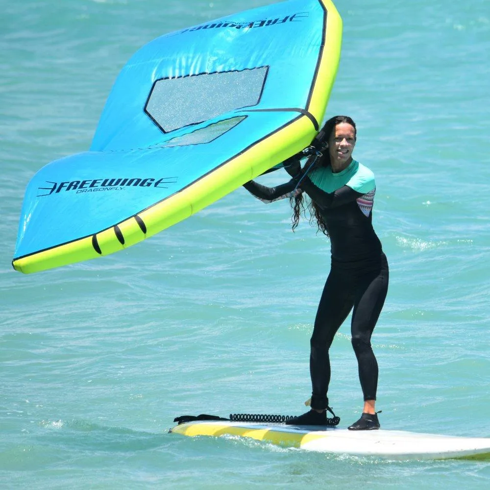 Private wingsurfing lesson on Maui with ocean backdrop