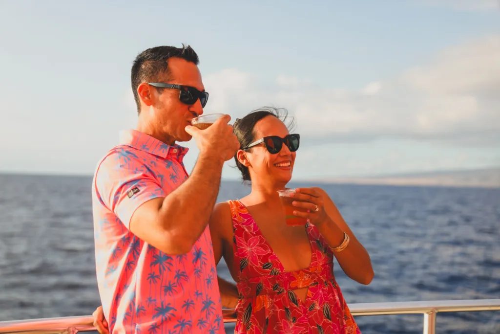 Evening sail watching Kona's beautiful sunset views