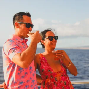 Evening sail watching Kona's beautiful sunset views