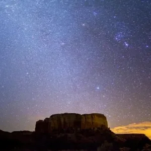 Scenic sunset view from Mauna Kea summit in Hawaii