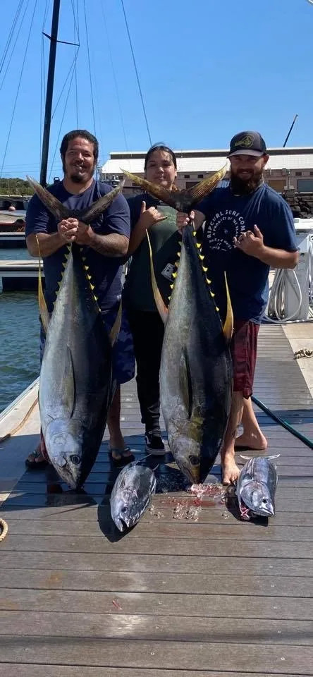 Shared six hour sportfishing tour boat near Kauai shore