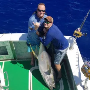 Private ten hour sportfishing boat cruising Kauai coastline