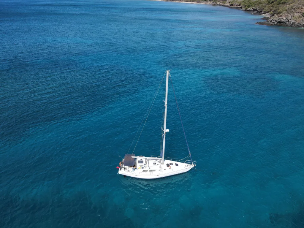 Sailing on a private monohull with afternoon snorkeling