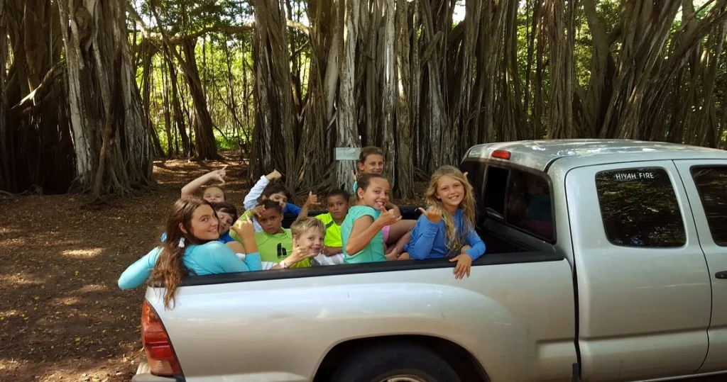 Tourists experiencing authentic local island culture