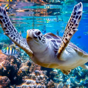 Snorkelers boarding outrigger canoe at Grand Wailea