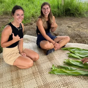 Traditional Hawaiian lei making workshop with fresh flowers