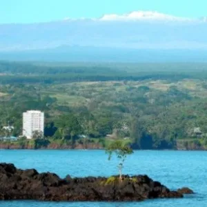 Hoppa-on hoppa-off bus touring Big Island city