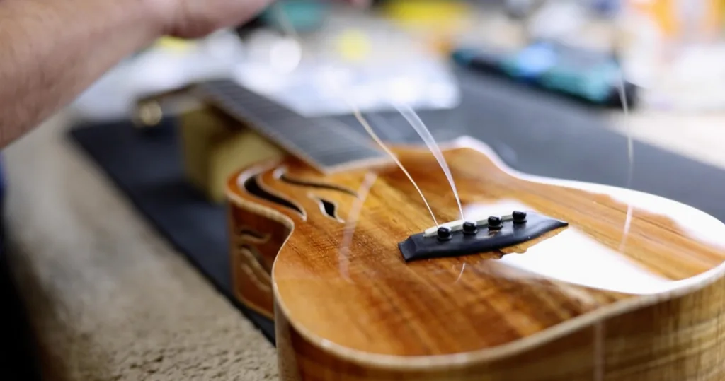 Group touring factory with guide explaining production process