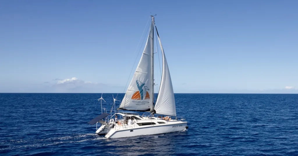 Private sailing charter exploring beautiful island coastlines
