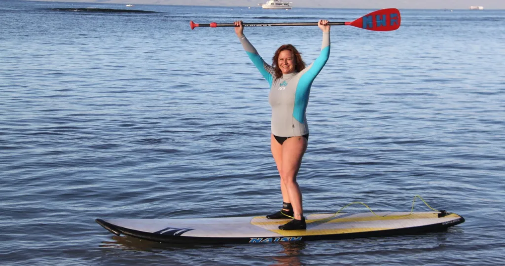 Private stand up paddle boarding lesson on calm water