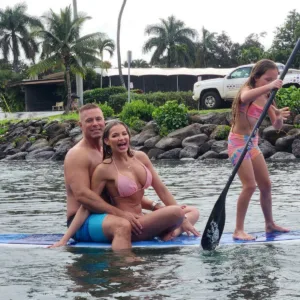 Tour group snorkeling at North Shore beach
