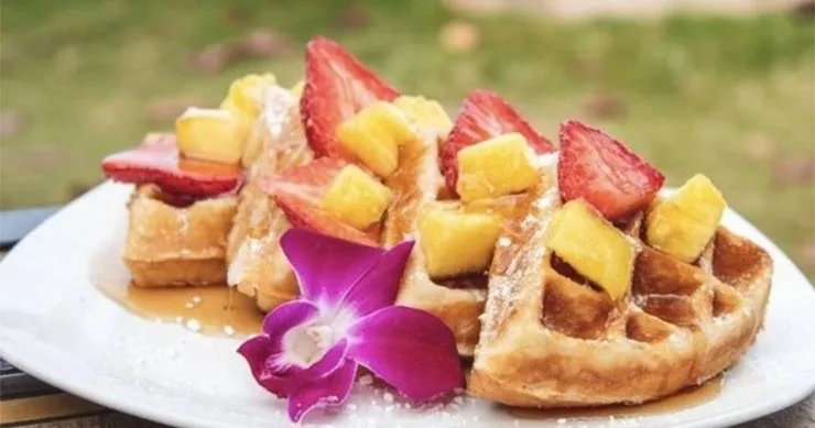 Local Kine brunch featuring traditional island dishes