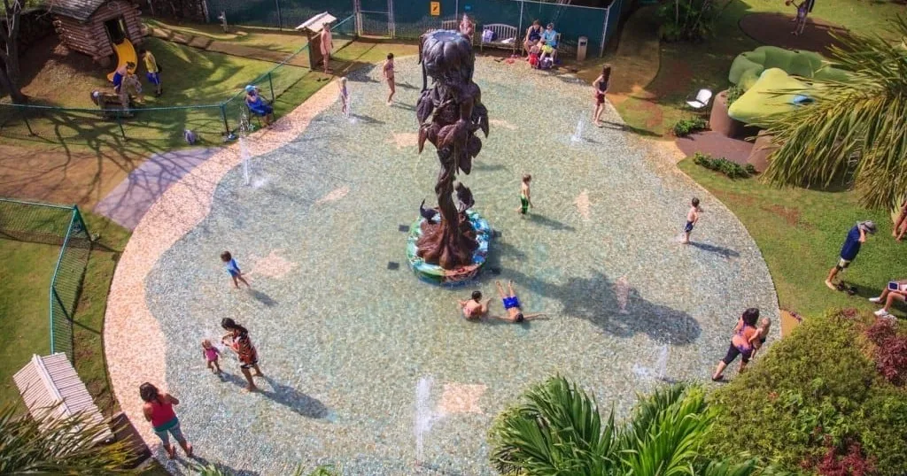 Fun water activities during island splash and play tour