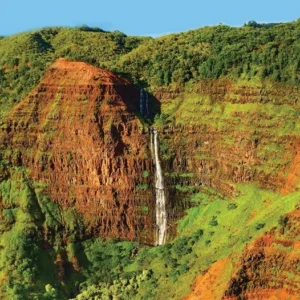 Hikers trekking through Waimea Canyon on Kauai adventure tour