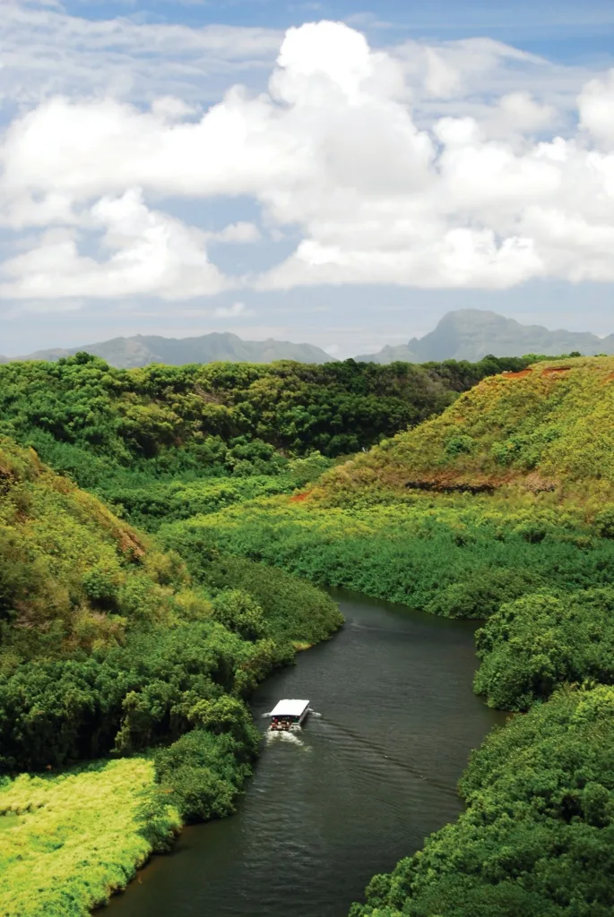 Scenic view of Waimea Canyon on Kauai island