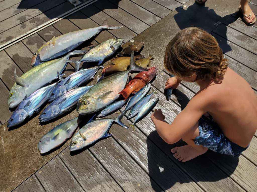 Fishing charter boat preparing for a day on the water