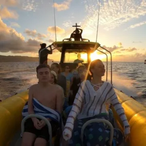 Sunset view over North Shore coastline