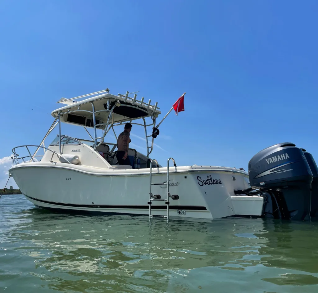 Custom private boat ready for snorkeling trip