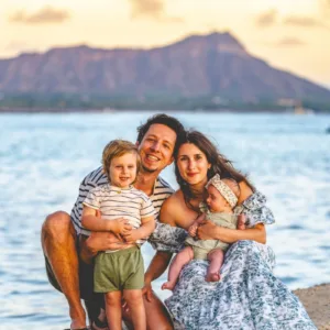 Family posing together during silver portrait session