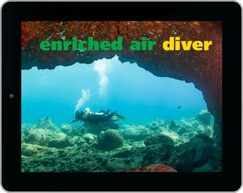 Diver learning about enriched air nitrox scuba course