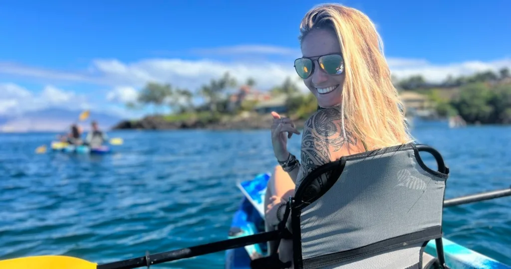 Kayaking and snorkeling combined with whale watching tour