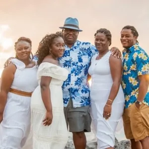 Couple enjoying a scenic beach photo shoot
