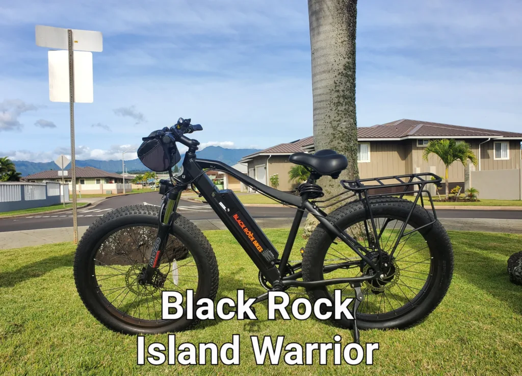 Ebike parked near scenic trail on Maui island tour