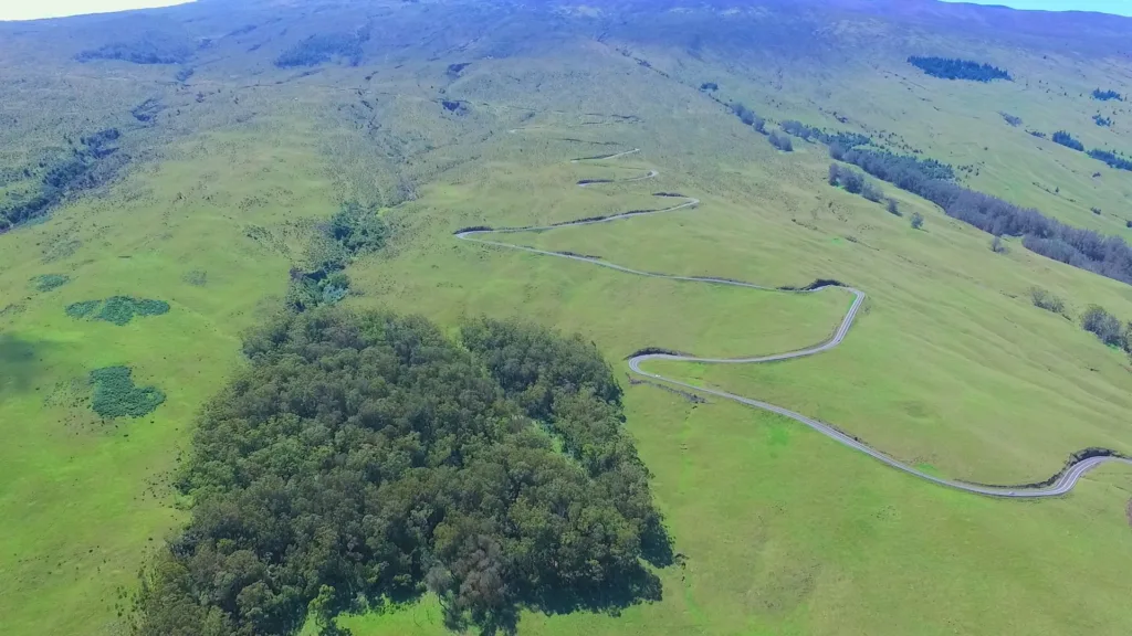 Bikers descending Haleakala volcano on a downhill tour