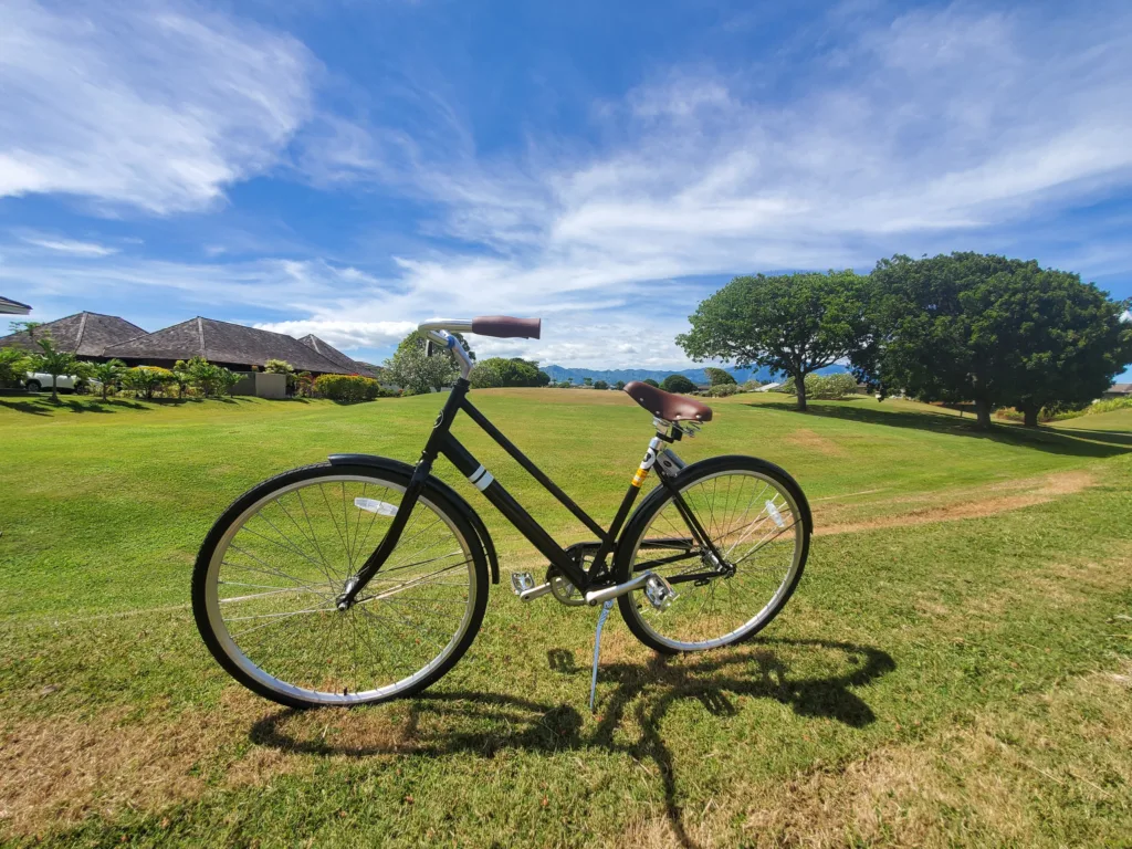 Single-speed bike ready for a 9-day island adventure
