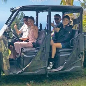 Tourists quickly visiting popular attractions in limited time