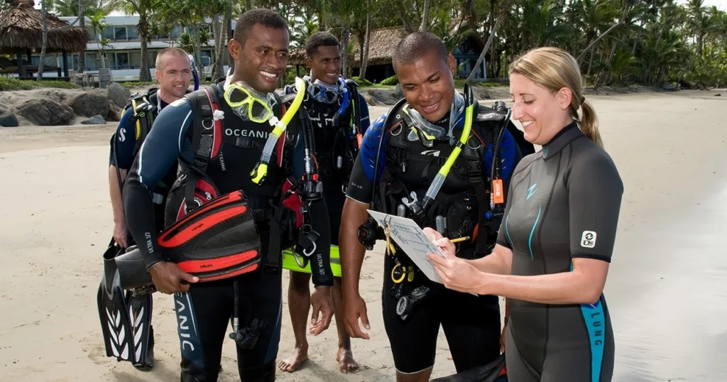 Training to become a certified PADI Divemaster diver