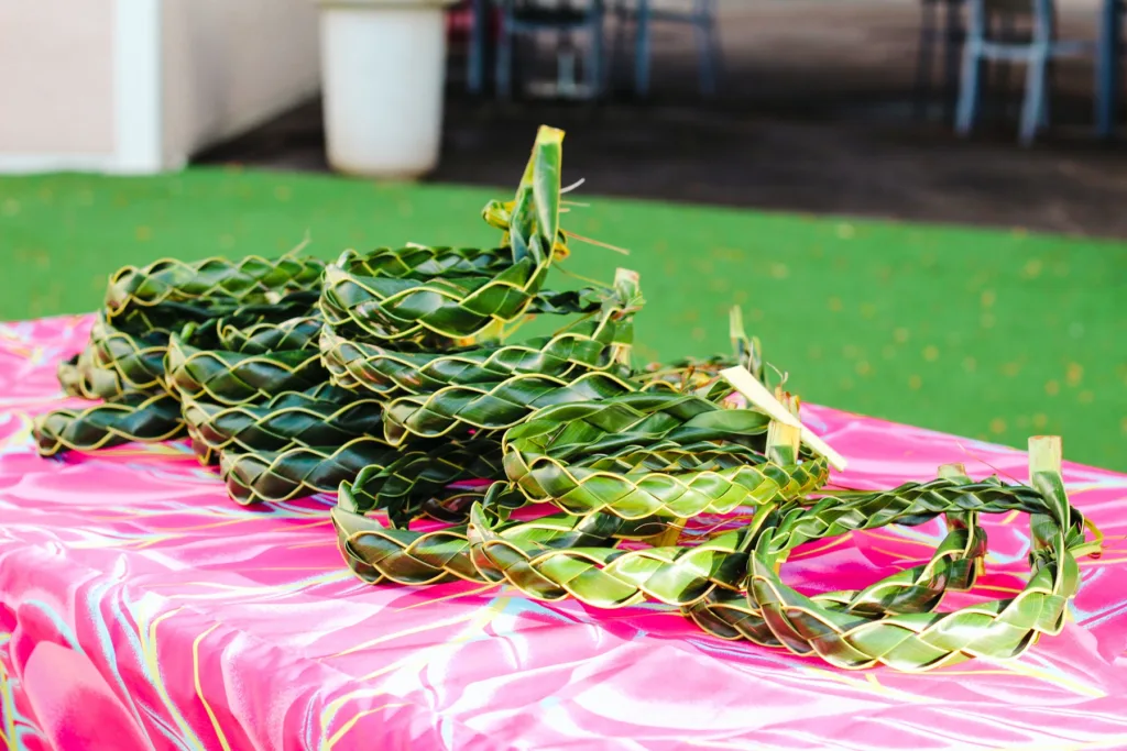 Premium splash water activity at Hawaiian luau event