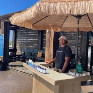 Relaxing mineral foot soak in deep ocean cold water