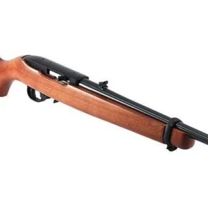 Outdoor shooting range with four guns set up for practice