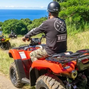 Exciting ATV tour across Polynesian island landscapes