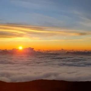 View of West Maui mountains and upcountry farmland